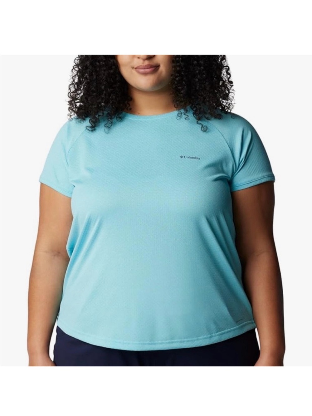 Columbia Women's Aqua Short Sleeve Active Tee